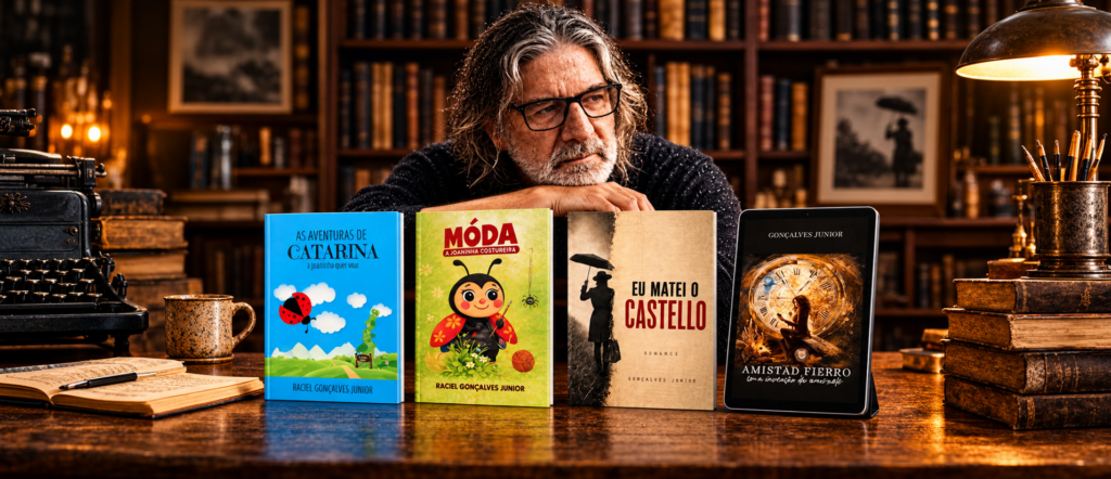 Banner da página Livros do Escritor Gonçalves Junior